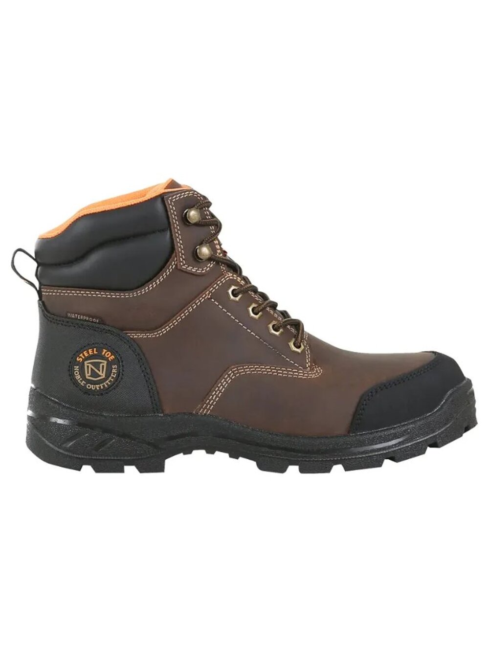 Noble Outfitters Men's Crew 6" Waterproof Steel Toe Boots - Brown new*